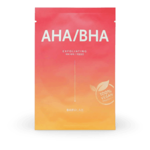 Lakštinė kaukė BARULAB The Clean Vegan Mask – AHA/BHA