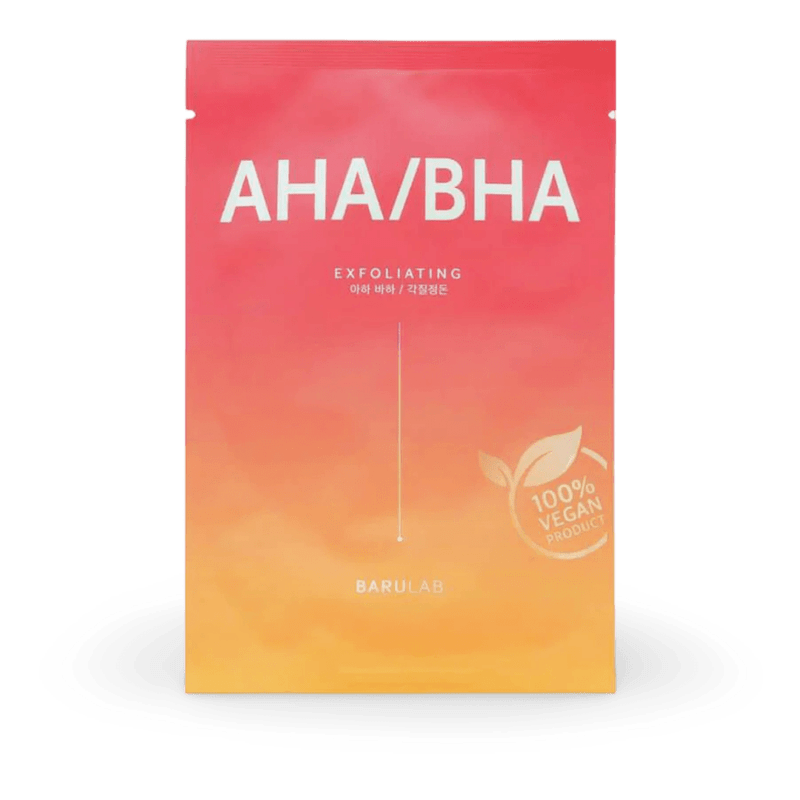 Lakštinė kaukė BARULAB The Clean Vegan Mask – AHA/BHA