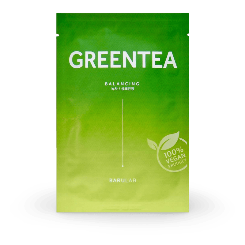 Lakštinė kaukė BARULAB The Clean Vegan Mask – GREEN TEA