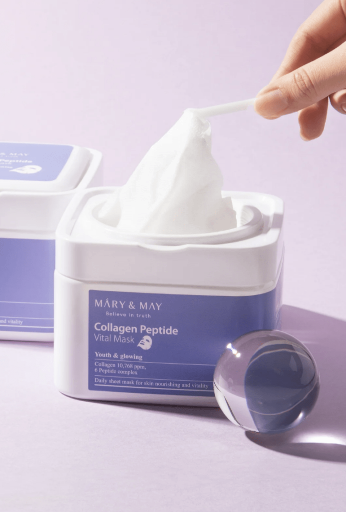 Mary & May Collagen Peptide Vital Mask, 30vnt