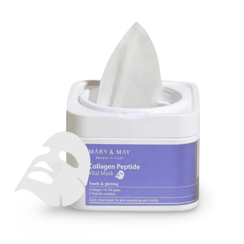 Lakštinė kaukė Mary&May Collagen Peptide Vital Mask, 30vnt.