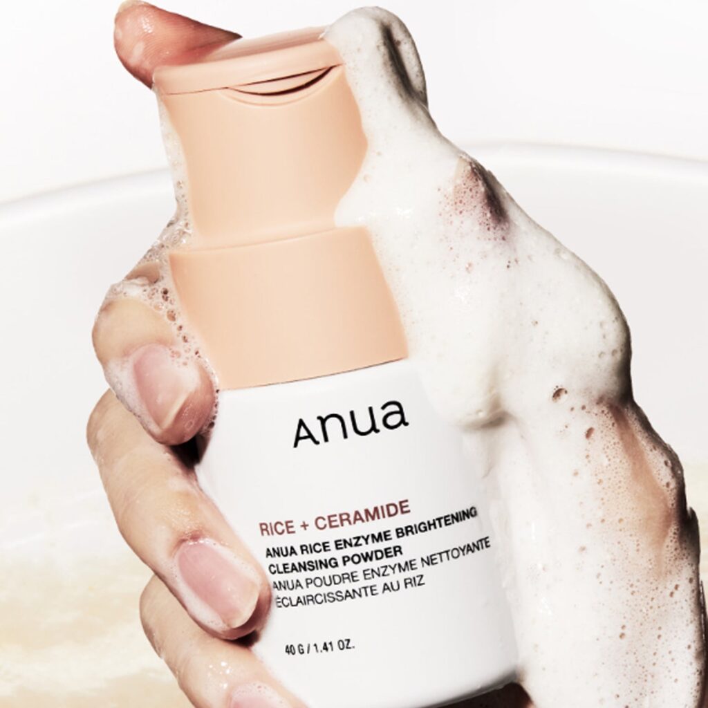 Anua Rice Enzyme Brightening Cleansing Powder, 40g tekstūra