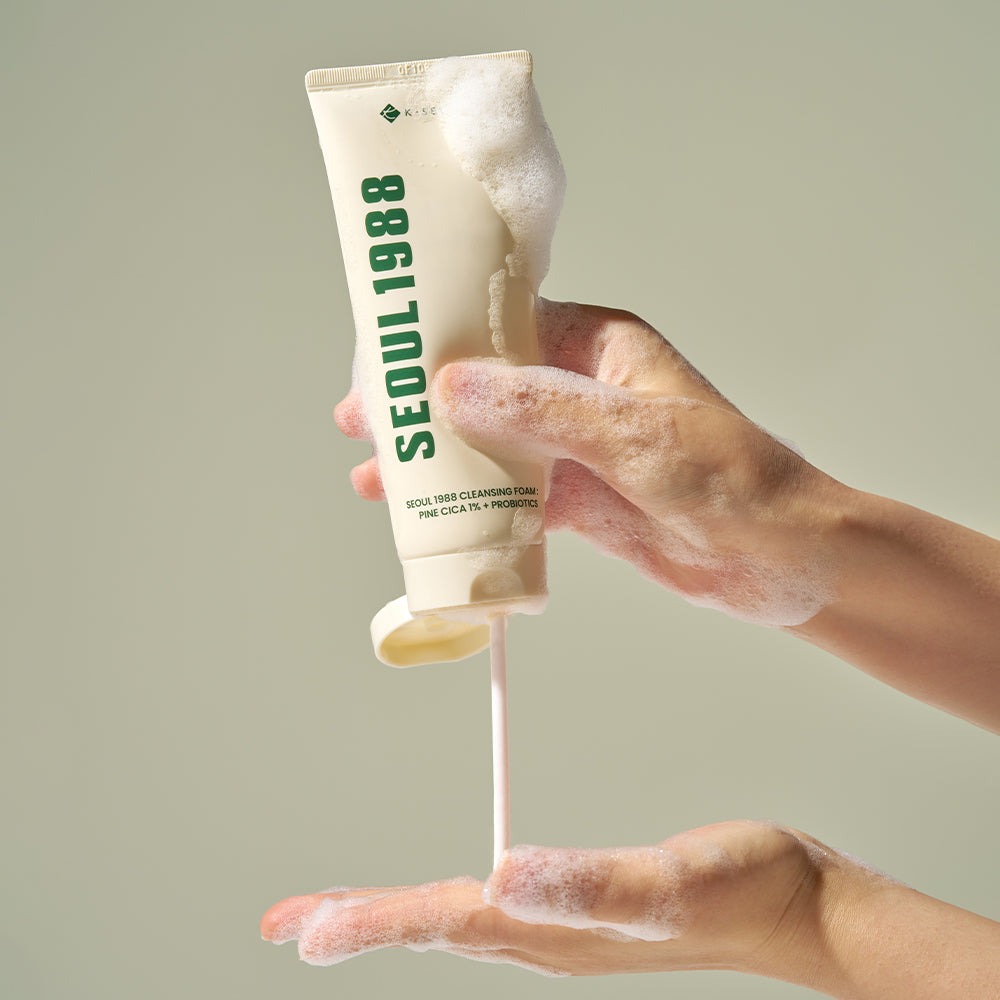 K-SECRET SEOUL 1988 Cleansing Foam: Pine Cica 1% + Probiotics, 150ml konsistencija