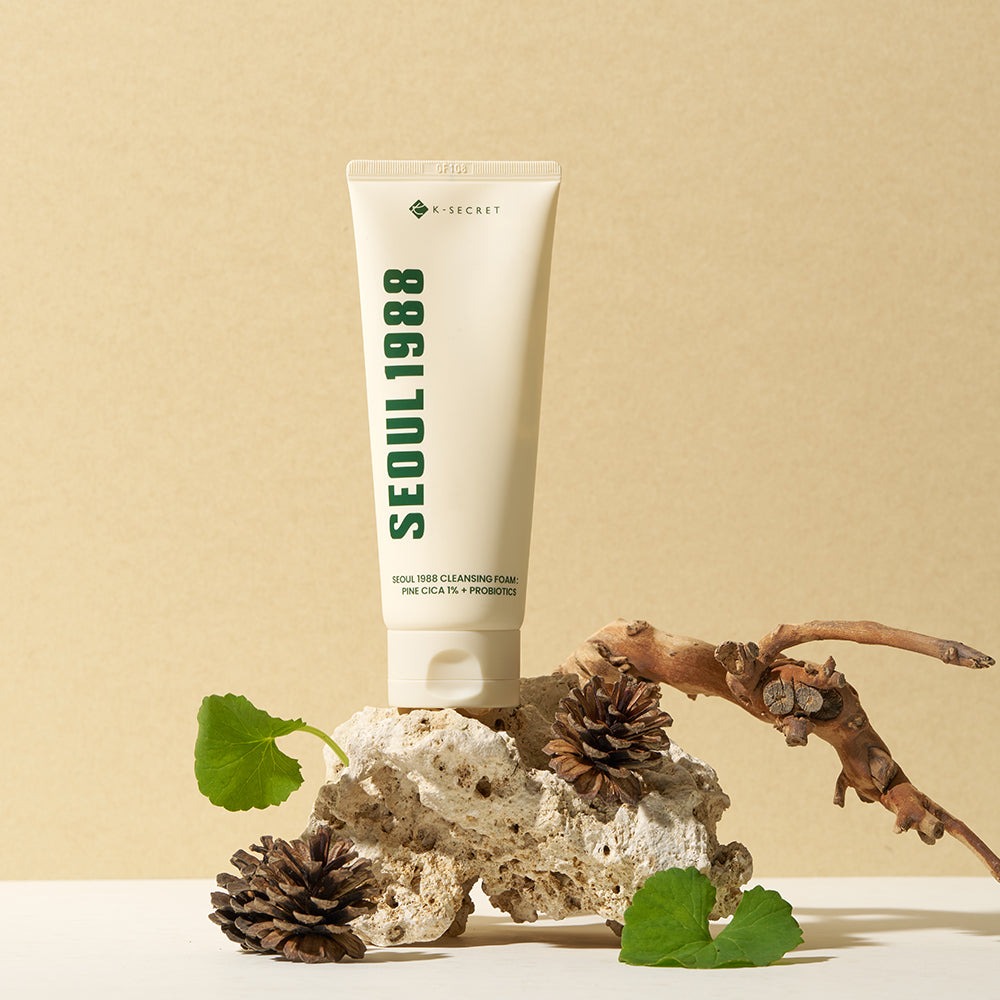 K-SECRET SEOUL 1988 Cleansing Foam: Pine Cica 1% + Probiotics, 150ml putos