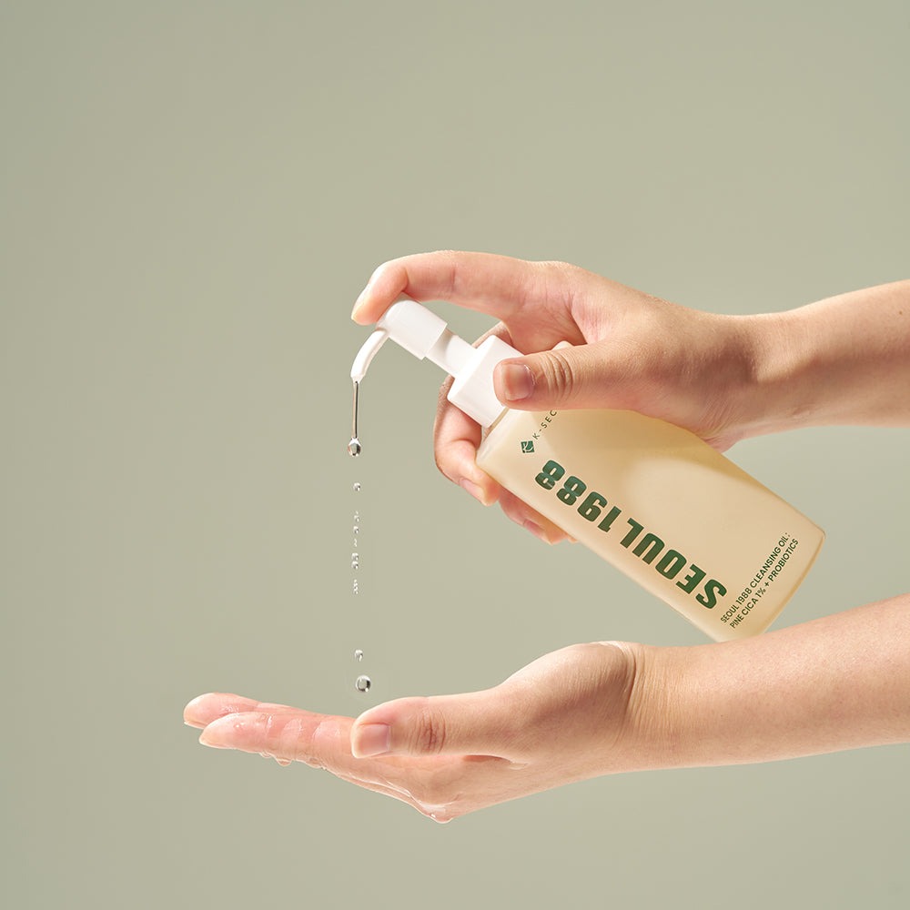 K-SECRET SEOUL 1988 Cleansing Oil : Pine Cica 1% + Probiotics, 200ml konsistencija