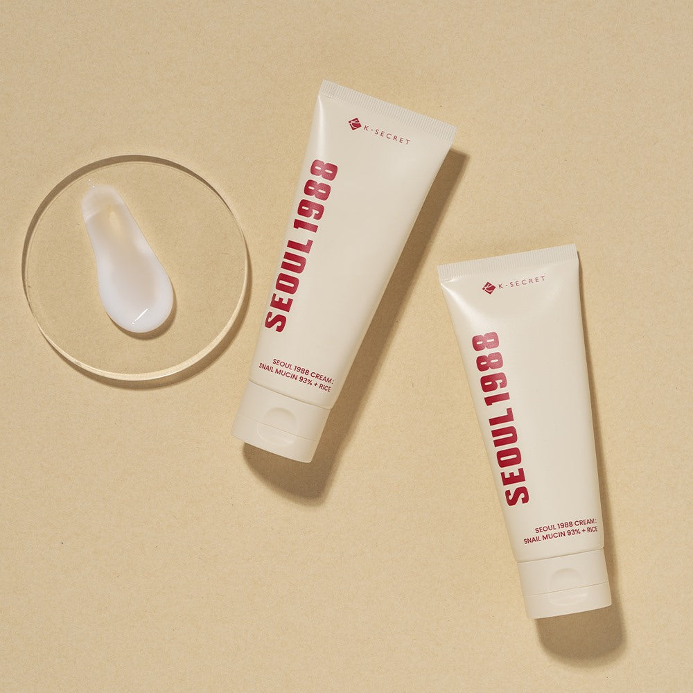 K-SECRET SEOUL 1988 Cream : Snail Mucin 93% + Rice, 100ml tekstūra