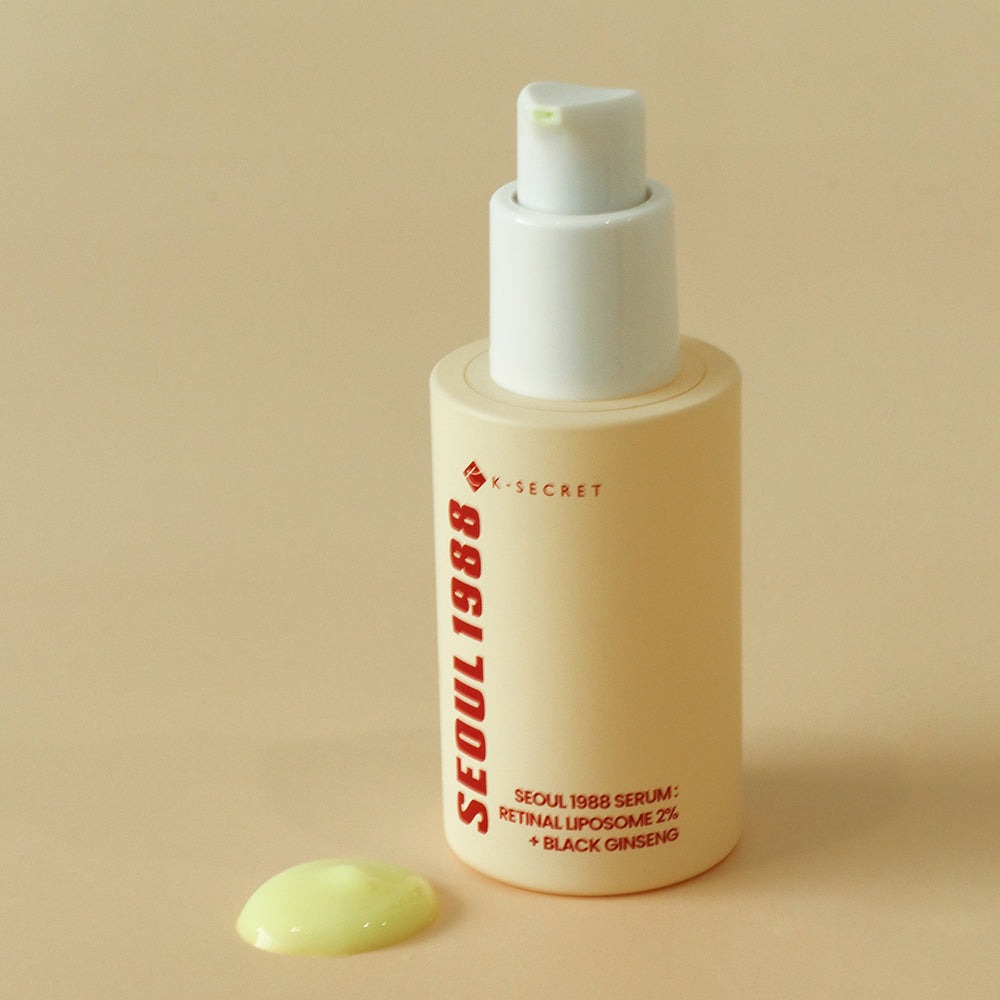 K-SECRET SEOUL 1988 Serum : Retinal Liposome 2% + Black Ginseng, 30ml tekstūra