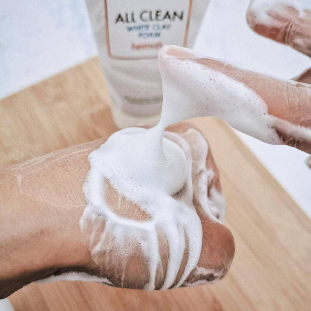 Heimish All Clean White Clay Foam, 150ml tekstūra