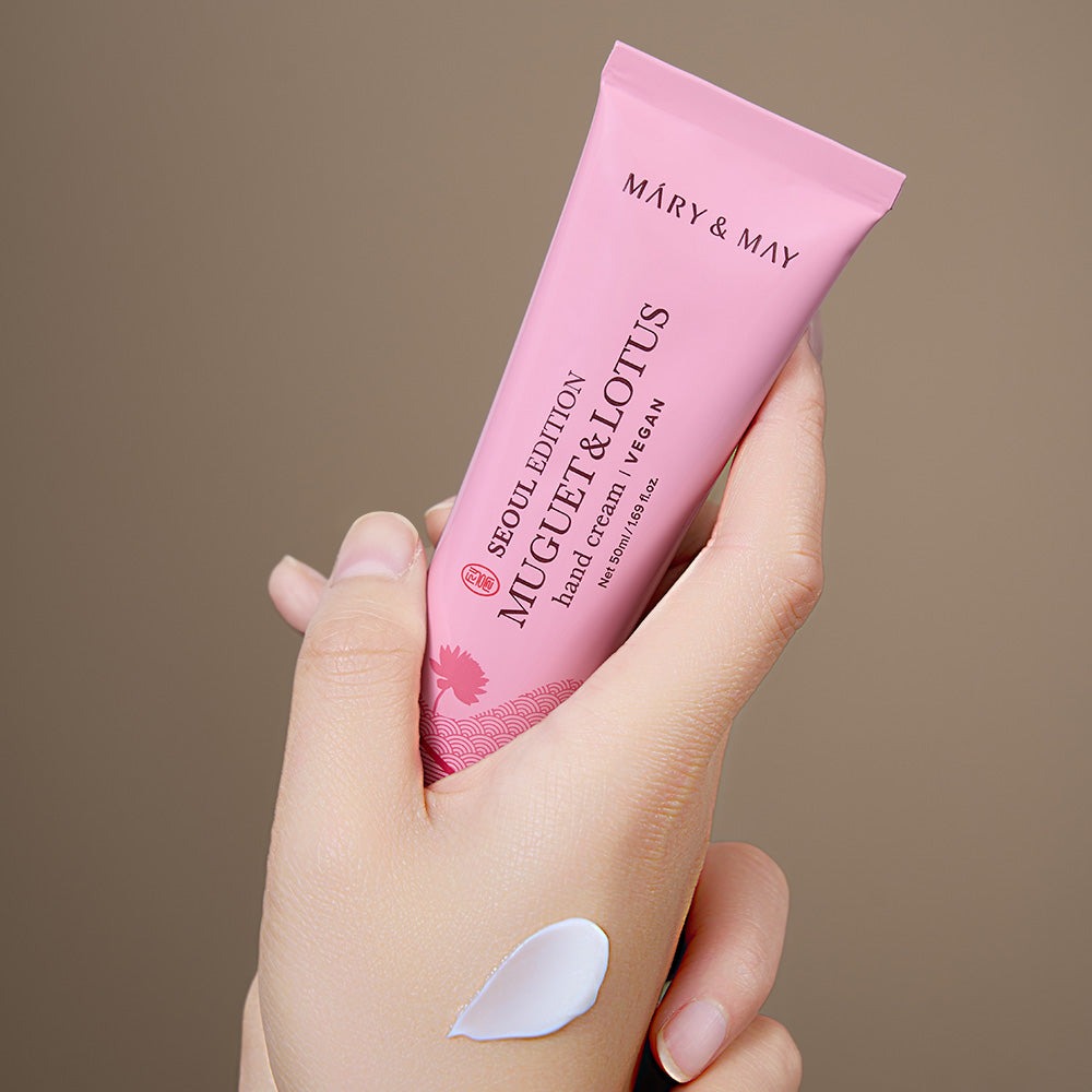 Mary&May Muguet & Lotus Hand Cream, 50ml tekstūra