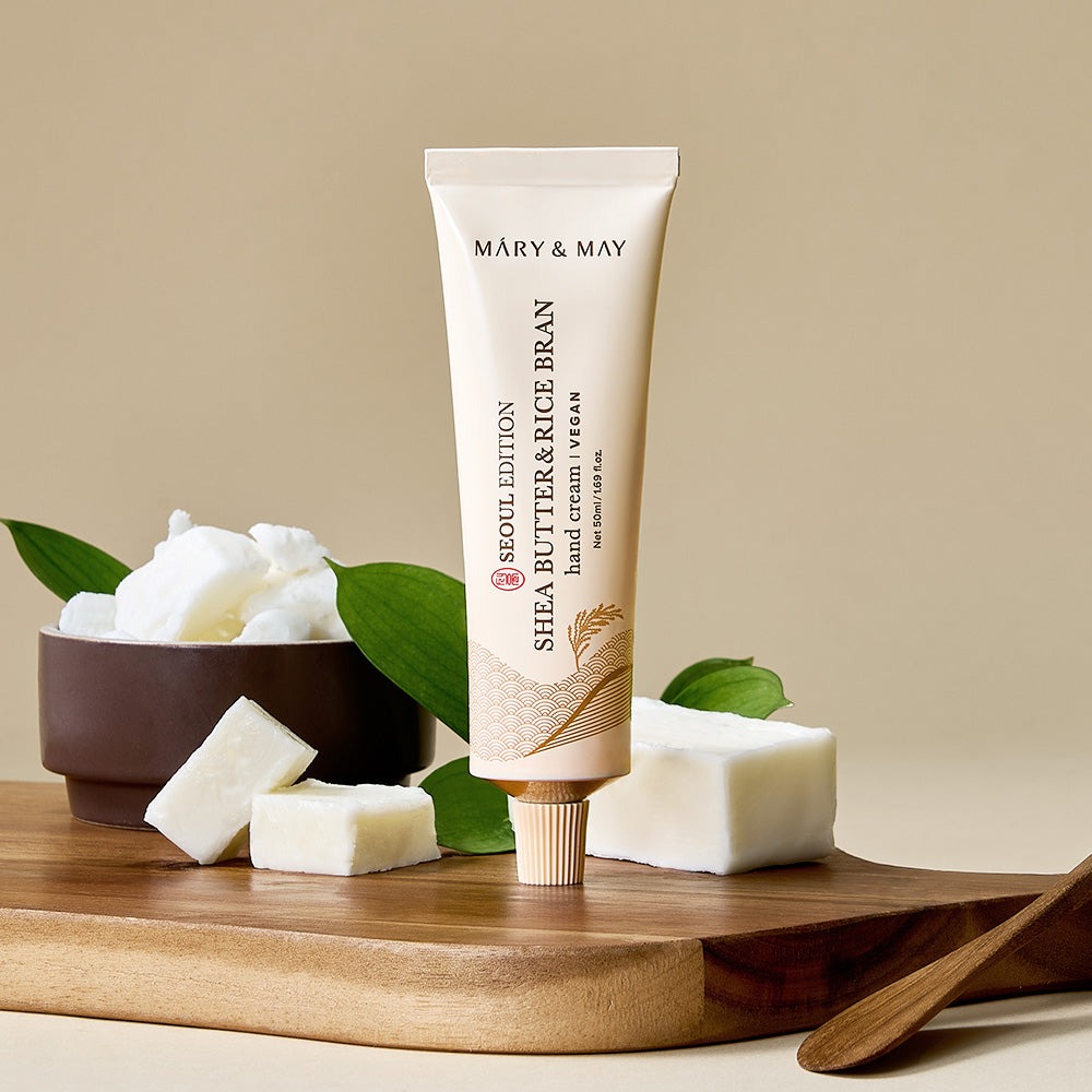 Mary&May Shea Butter & Rice Bran Hand Cream, 50ml rankų kremas