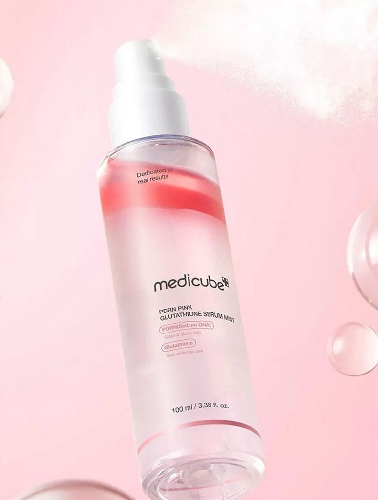 Medicube PDRN Pink Glutathione Serum Mist, 100ml dulksna