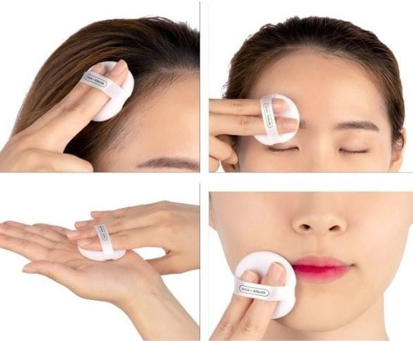 VT Cosmetics Cica No-Sebum Mild Powder, 5g naudojimas