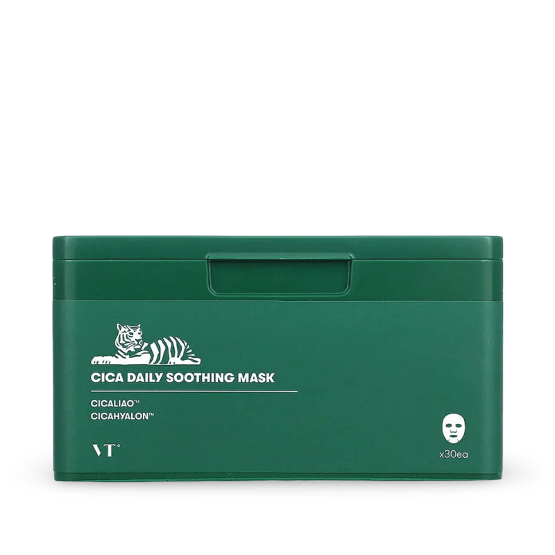 Lakštinės veido kaukės VT Cosmetics Cica Daily Soothing Mask, 30vnt.