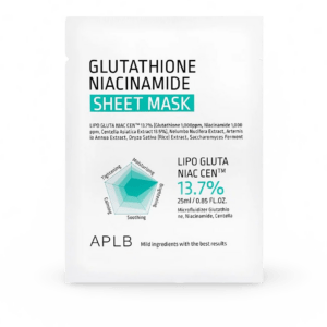 Lakštinė kaukė APLB Glutathione Niacinamide Sheet Mask, 25ml