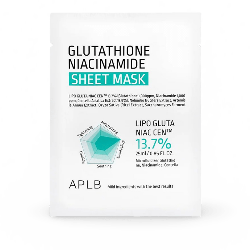Lakštinė kaukė APLB Glutathione Niacinamide Sheet Mask, 25ml