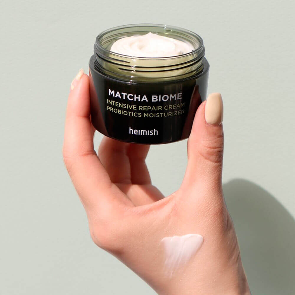 Heimish Matcha Biome Intensive Repair Cream Probiotics Moisturizer, 50ml tekstūra