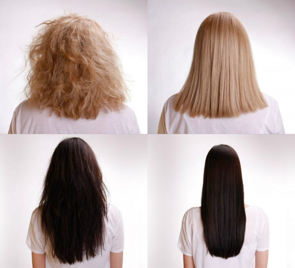 CP-1 Premium Hair Treatment, 250ml prieš ir po