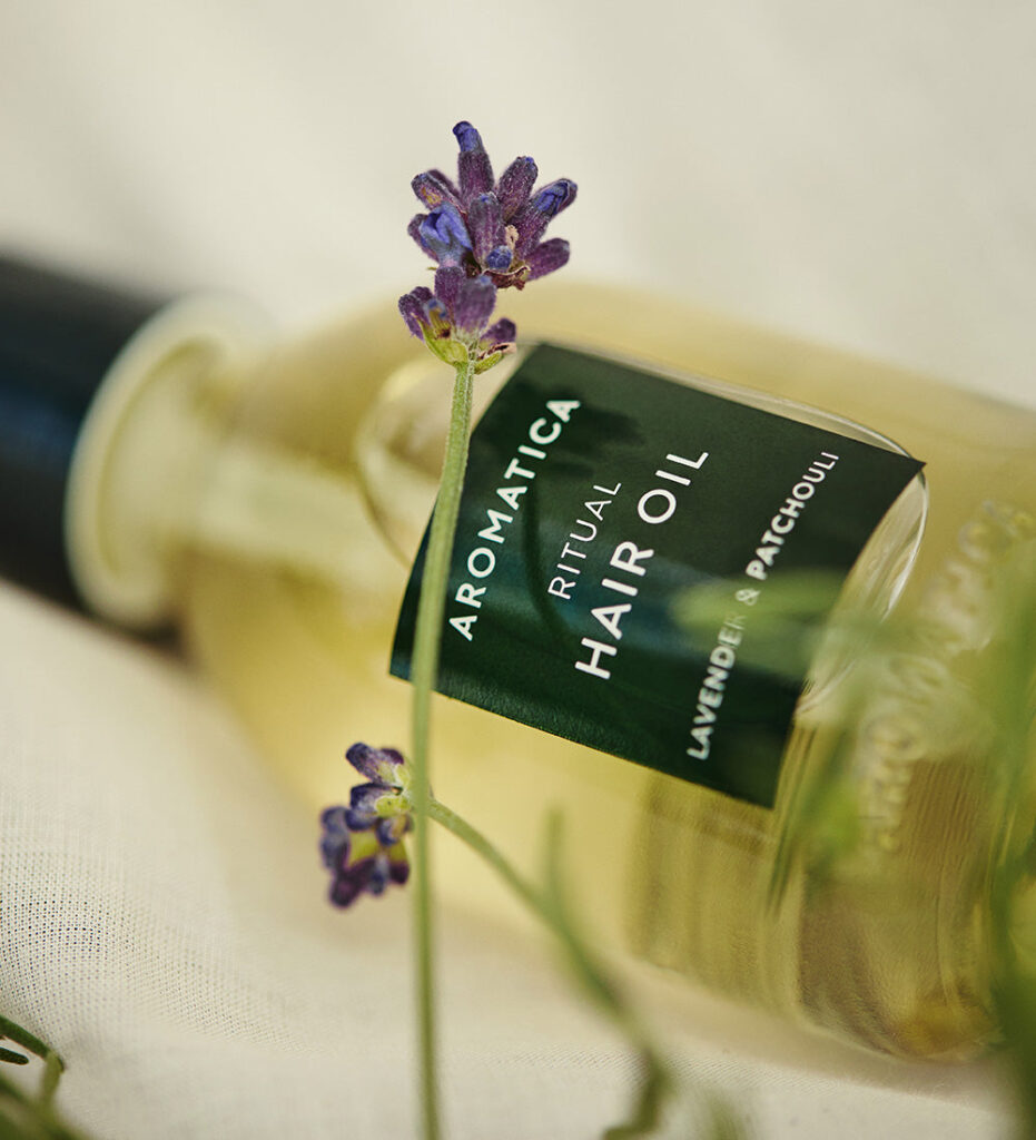 Aliejus AROMATICA Ritual Hair Oil Lavender & Patchouli, 50ml