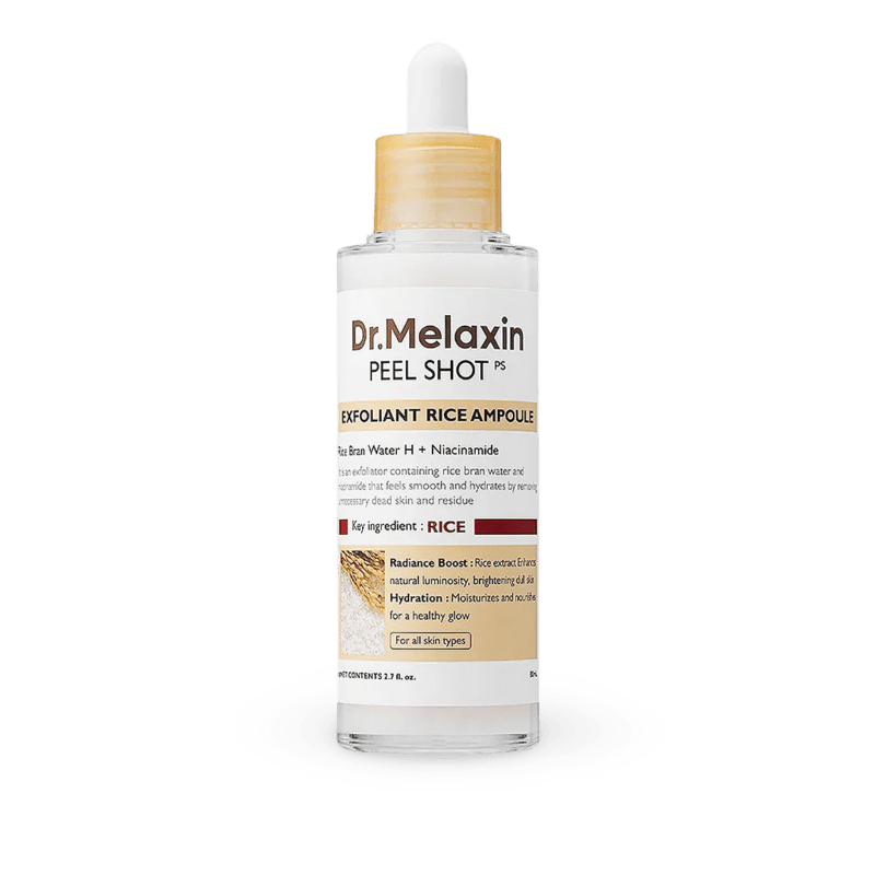 Veido serumo ampulė Dr. Melaxin Peel Shot Exfoliating White Rice Ampoule, 80ml
