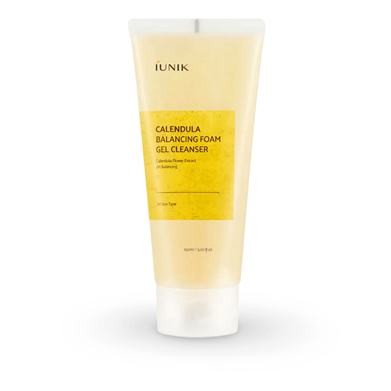 Veido prausiklis iUNIK Calendula Balancing Foam Gel Cleanser, 150ml