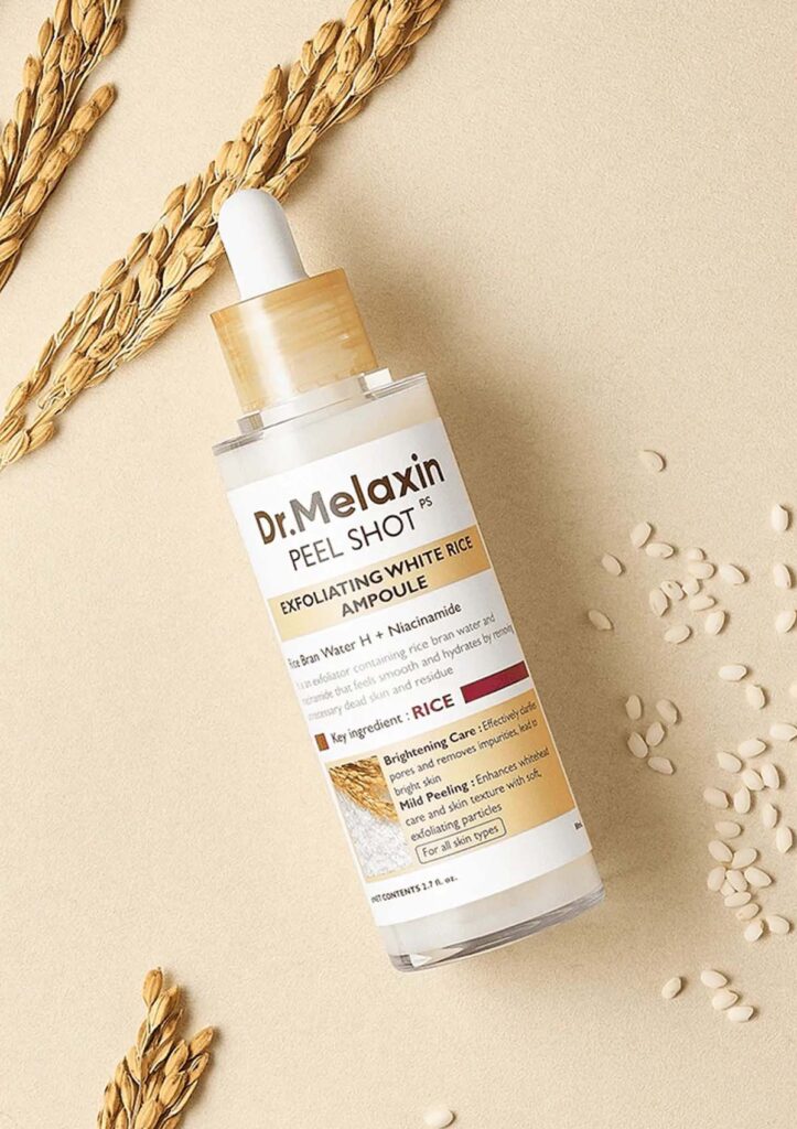 Dr. Melaxin Peel Shot Exfoliating White Rice Ampoule, 80ml eksfolijuojanti ampulė