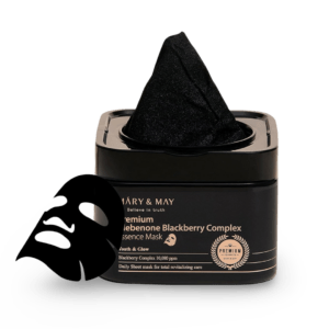 Lakštinės kaukės Mary&May Premium Idebenon Blackberry Complex Essence Mask, 20vnt.