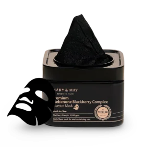 Lakštinės kaukės Mary&May Premium Idebenon Blackberry Complex Essence Mask, 20vnt.