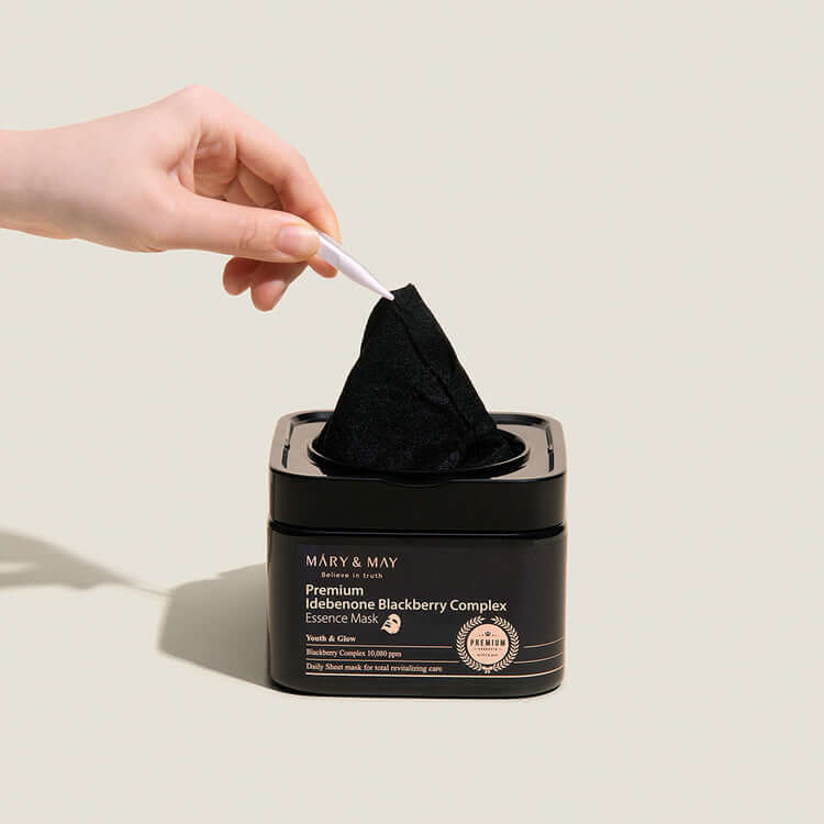 Mary&May Premium Idebenon Blackberry Complex Essence Mask, 20vnt. kaukės