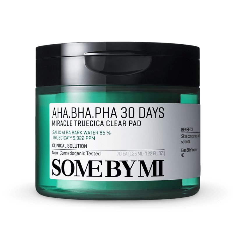 Šveičiantys diskeliai SOME BY MI AHA BHA PHA 30 days Miracle True Cica Clear Pad, 70vnt.