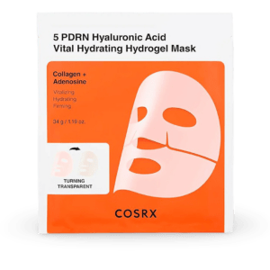 Lakštinė kaukė COSRX 5 PDRN Hyaluronic Acid Vital Hydrating Hydrogel Mask, 34g