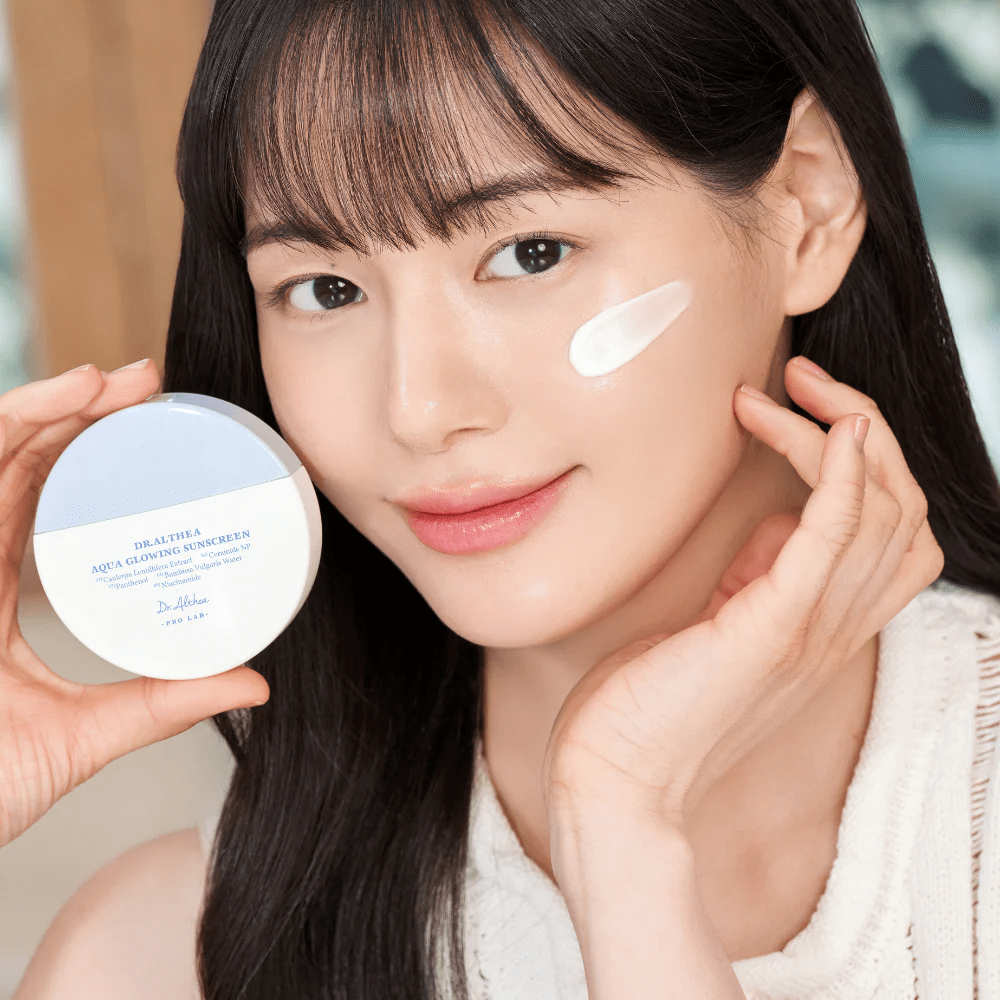Dr. Althea Aqua Glowing Sunscreen SPF50 PA++++, 45ml tekstūra