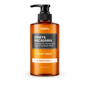 Kūno prausiklis KUNDAL Honey & Macadamia Pure Body Wash White Musk, 500ml
