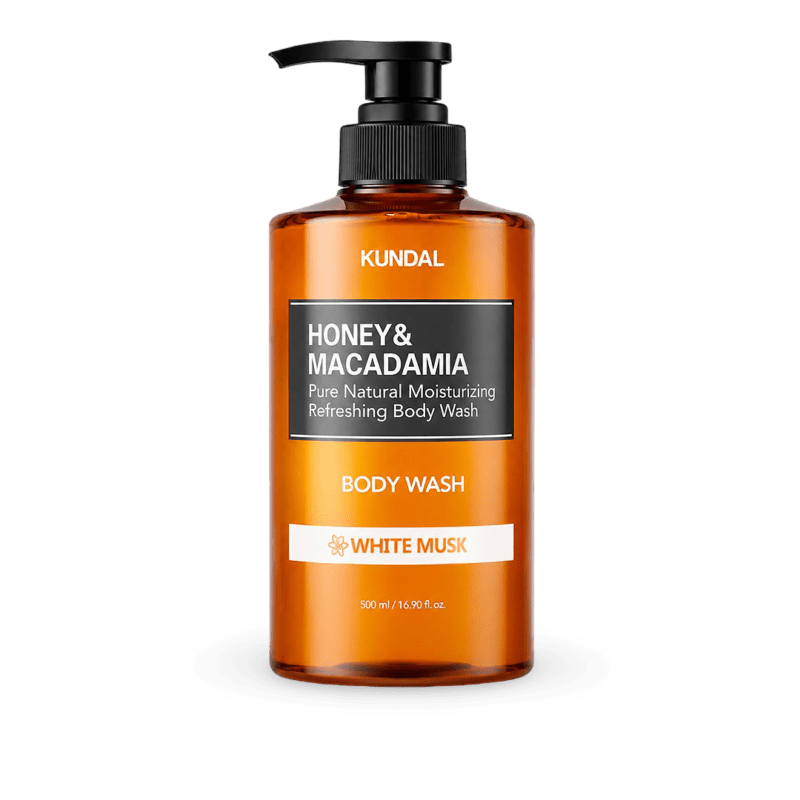 Kūno prausiklis KUNDAL Honey & Macadamia Pure Body Wash White Musk, 500ml