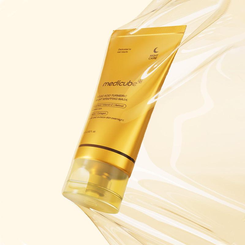Medicube Kojic Acid Turmeric Night Wrapping Mask, 75ml nulupama kaukė