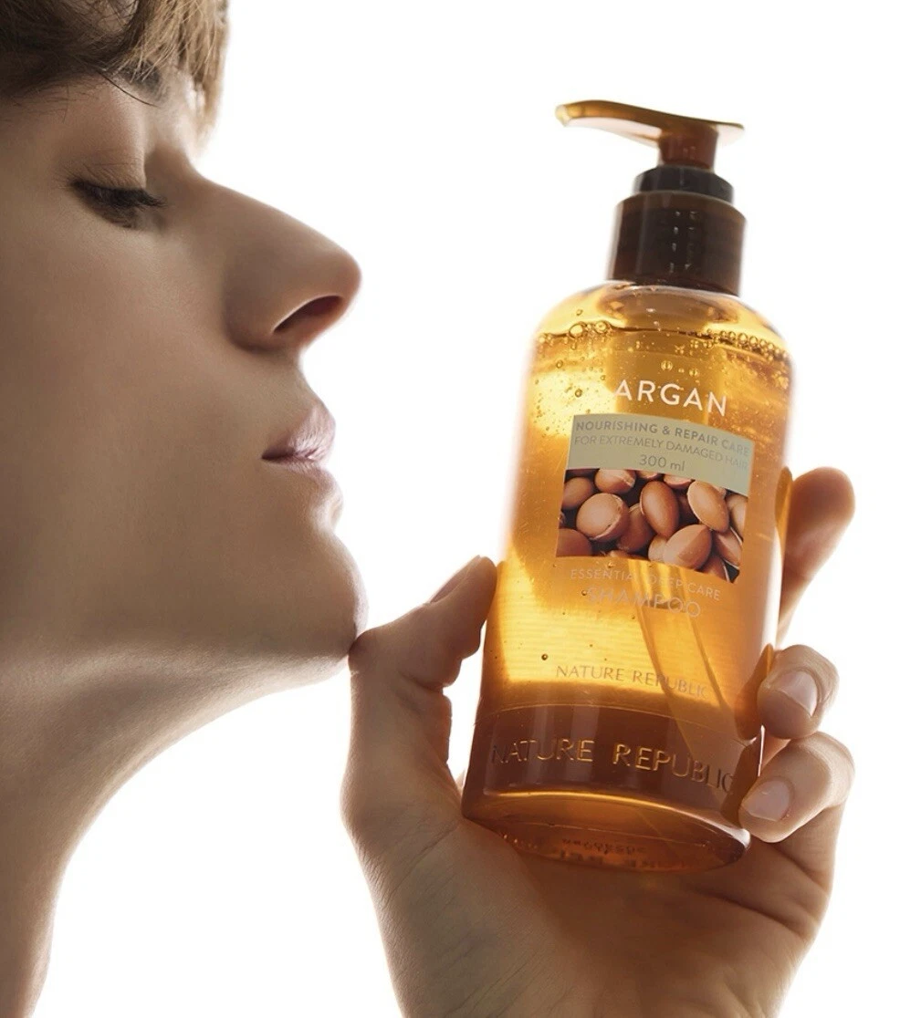 Nature Republic Argan Essential Moisture Repairing Shampoo, 300ml šampūnas